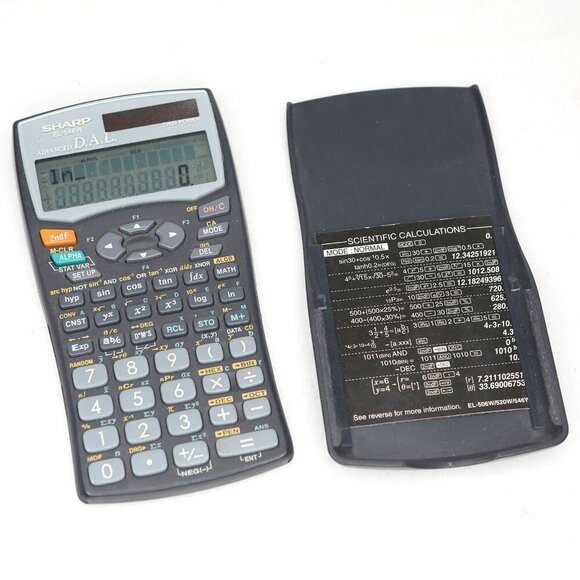 Sharp  EL-546W Scientific Calculator D.A.L Advanced Grey School Academia Math - Picture 1 of 4